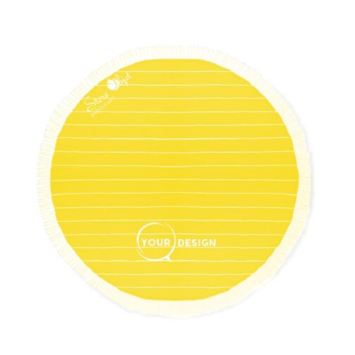 serviette-fouta-ronde-plate-jaune-poussin-tunisie-store-objet-publicitaire