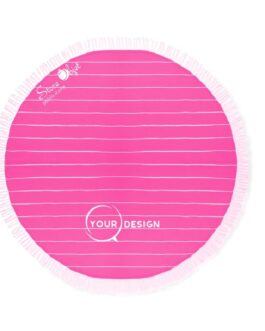 Candy pink round flat fouta towel Tunisia