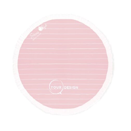 serviette-fouta-ronde-plate-rose-poudre-tunisie-store-objet-publicitaire