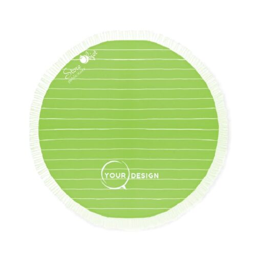serviette-fouta-ronde-plate-vert-pomme-tunisie-store-objet-publicitaire