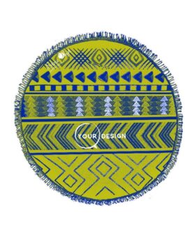 serviette-fouta-ronde-vert-acidule-bleu-tunisie-store-objet-publicitaire