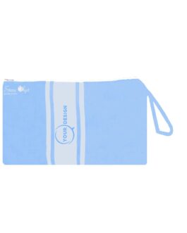 Trousse en fouta classique bleu ciel