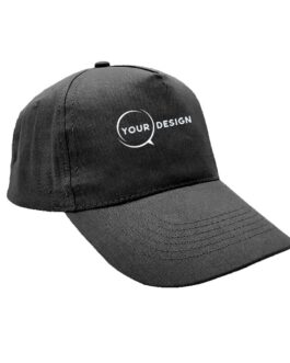 Casquette publicitaire personnalisée 5 panneaux noir