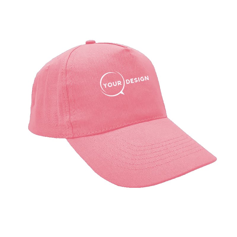 casquette-publicitaire-personnalisee-5-panneaux-rose-tunisie-store-objet-publicitaire