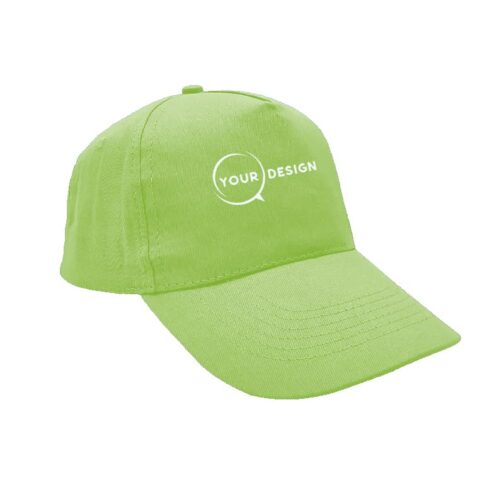 casquette-publicitaire-personnalisee-5-panneaux-vert-clair-tunisie-store-objet-publicitaire