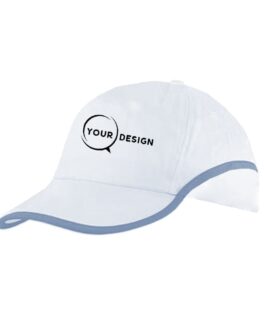 Casquette publicitaire blanc bleu marine sur mesure