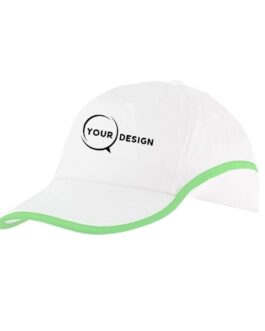 casquette-publicitaire-personnalisee-6-panneaux-blanc-vert-tunisie-store-objet-publicitaire