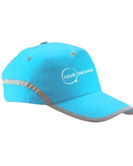 Casquette publicitaire bleu ciel gris personnalisable