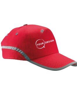 Casquette publicitaire rouge gris personnalisable