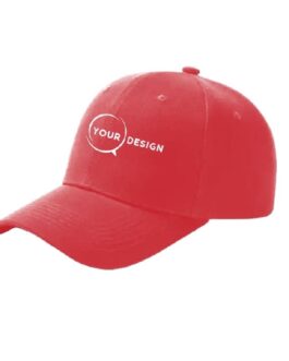 Casquette publicitaire personnalisée 6 panneaux rouge