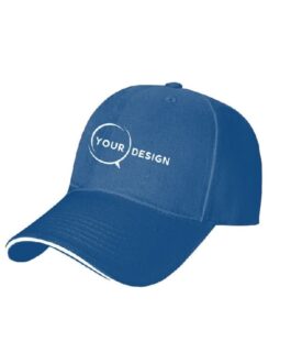 Casquette publicitaire bleu 6 panneaux