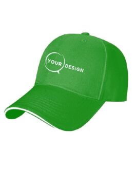 Casquette publicitaire vert 6 panneaux