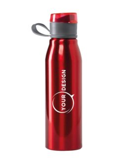 Gourde isotherme aluminium publicitaire rouge