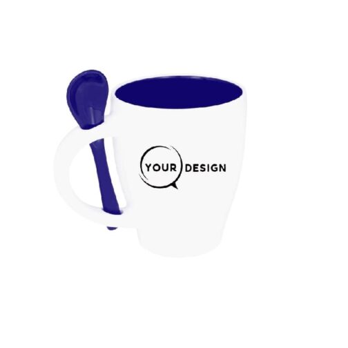 mug-ceramique-publicitaire-bleu-sublimable-avec-cuillere-tunisie-store-objet-publicitaire