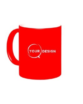 Mug céramique sublimable rouge intérieur blanc