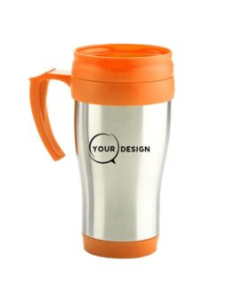 Mug isotherme publicitaire orange