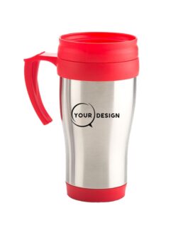 Mug isotherme publicitaire rouge