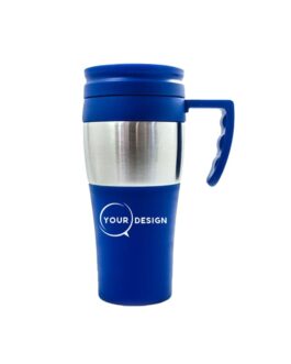 Mug isotherme personnalisable bleu