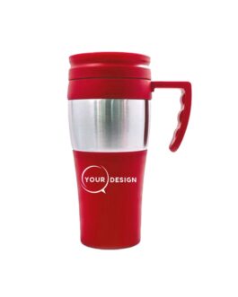 Mug isotherme personnalisable rouge