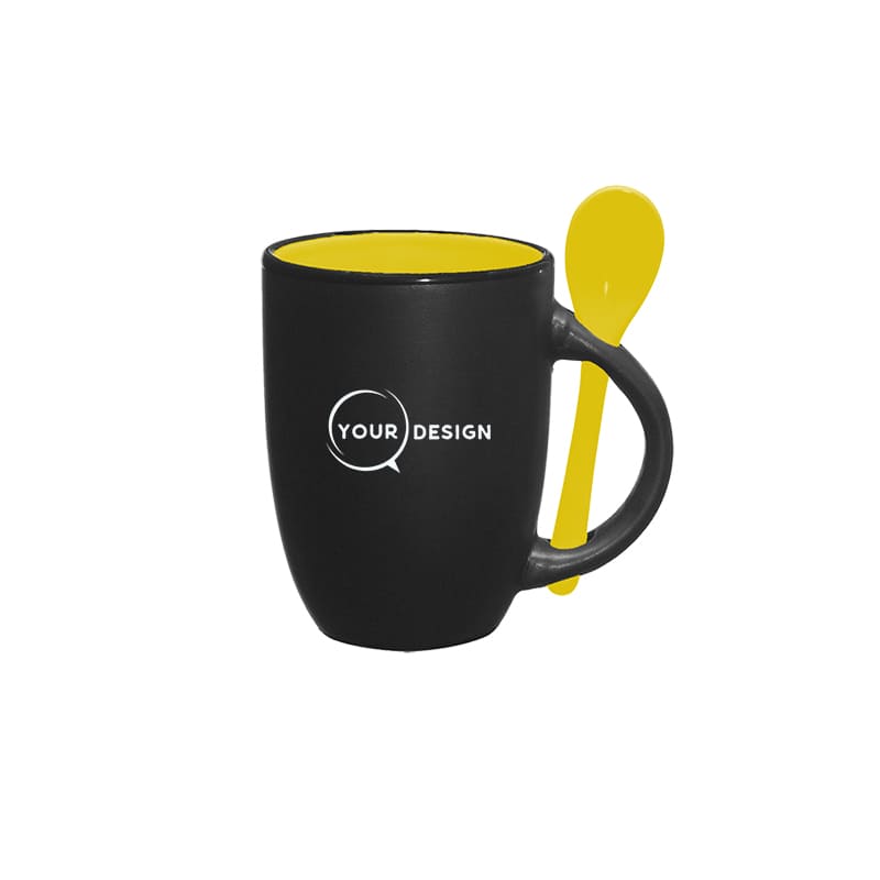 mug-noir-publicitaire-sublimable-interieur-cuillere-jaune-tunisie-store-objet-publicitaire