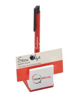 stylo-publicitaire-avec-support-mini-porte-cartes-rouge-tunisie-store-objet-publicitaire