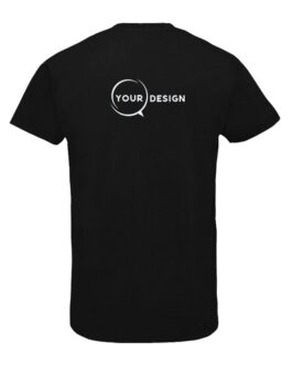 T-shirt noir col V publicitaire personnalisé