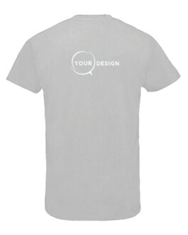 T-shirt gris col V publicitaire personnalisé