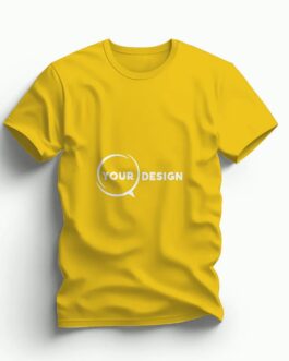 t-shirt-jaune-col-rond-publicitaire-personnalise-tunisie-store-objet-publicitaire