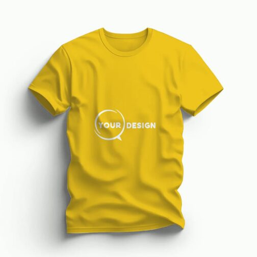 t-shirt-jaune-col-rond-publicitaire-personnalise-tunisie-store-objet-publicitaire