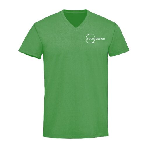 t-shirt-vert-col-v-publicitaire-personnalise-tunisie-store-objet-publicitaire