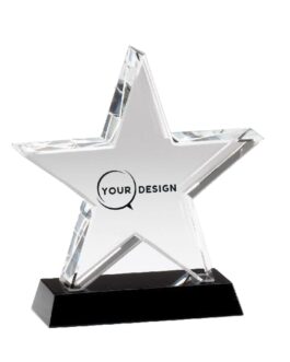 Trophée cristal star personnalisé