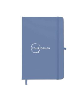 Bloc note bleu couverture rigide personnalisé