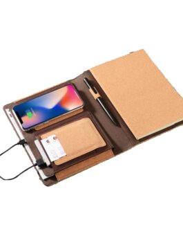 Coffret notebook charge sans fil personnalisé