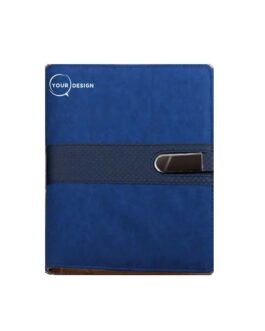 Coffret-notebook-personnalise-bleu-tunisie-store-objet-publicitaire