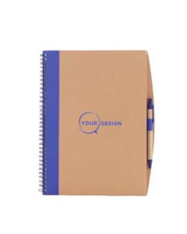 Notebook A4 papier recycle avec stylo personnalisé
