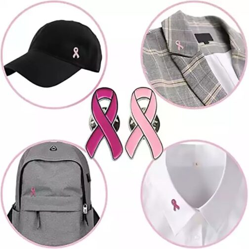 Pin's ruban rose clair cancer du sein – Image 2