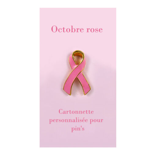 Pin's ruban rose clair cancer du sein – Image 3