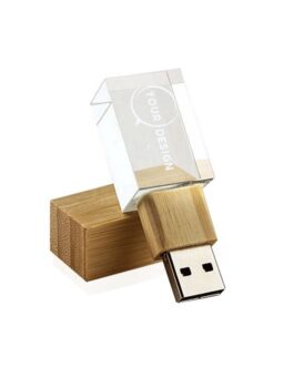 Clé USB bois cristal personnalisée