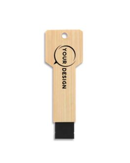 Clé USB en bois en forme de clé publicitaire
