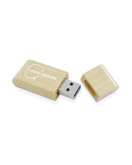 Clé USB bois rectangulaire publicitaire
