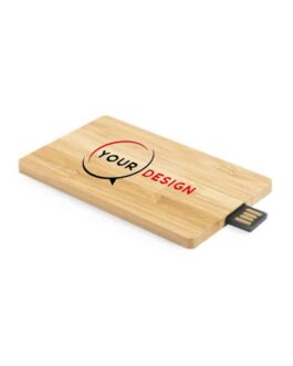 Clé USB écologique en bois carte bancaire personnalisée