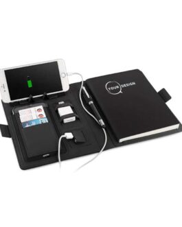 Coffret notebook & powerbank intégré personnalisé