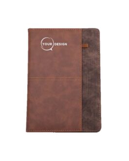 Notebook A5 marron en cuir personnalisé
