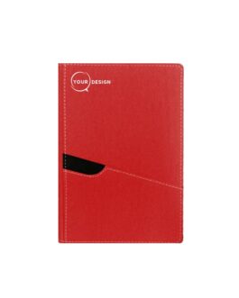 Notebook A5 personnalisé  en tissu avec poche