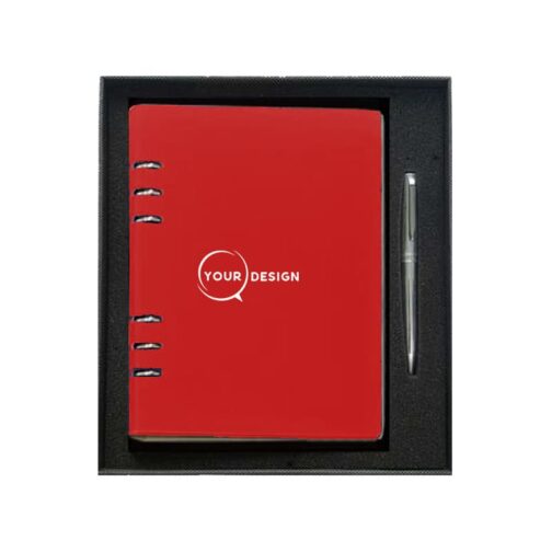notebook-spirale-avec-stylo-rouge-personnalise-tunisie-store-objet-publicitaire