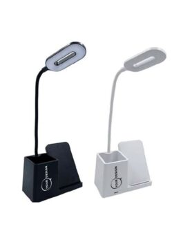 Porte stylos, support charge sans fil & lampe personnalisée