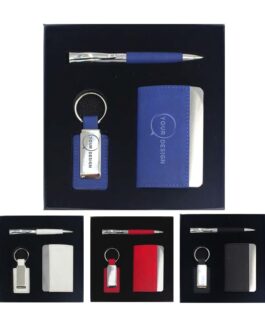 Coffret Stylo, portes clé et portes cartes visites à personnaliser