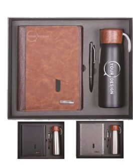 Coffret luxe notebook, stylo et mug isotherme personnalisé