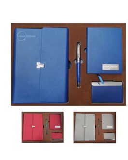 Coffret bloc notes, stylos, pore clé & cartes à personnaliser