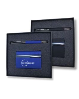 Coffret cadeau stylo et porte carte personnalisable